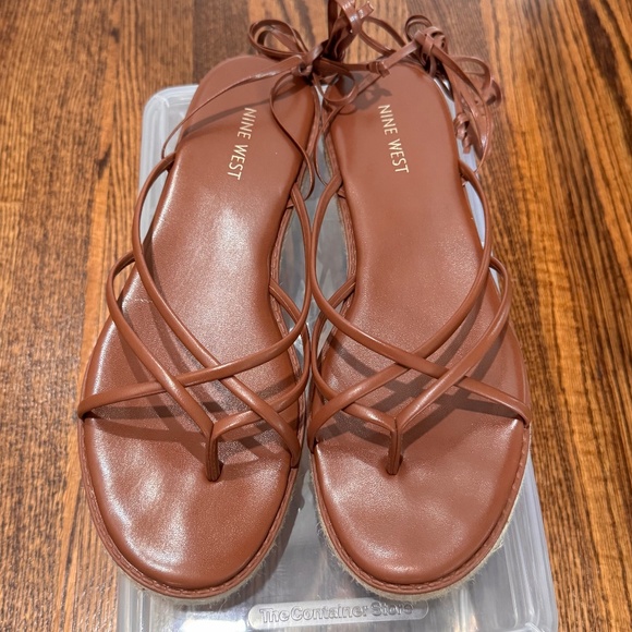 Nine West Women's Candid Strappy Tie-Up Espadrille Sandals, size 9.5 - Picture 2 of 13